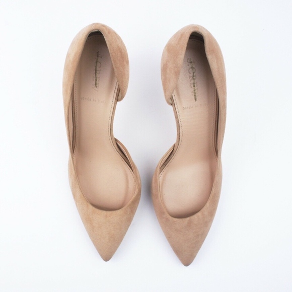 New JCREW Lucie D'Orsay Suede Pumps in Ashen Brown - Picture 4 of 5